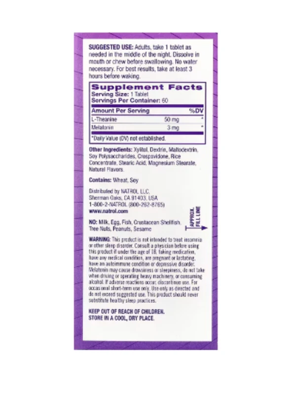 Natrol, 3 A.M. Melatonin, Lavender Vanilla, 60 Tablets