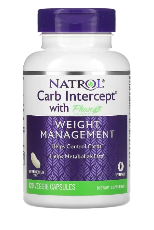 Natrol, Carb Intercept with Phase 2 Carb Controller, 120 Veggie Capsules