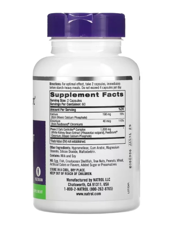Natrol, Carb Intercept with Phase 2 Carb Controller, 120 Veggie Capsules