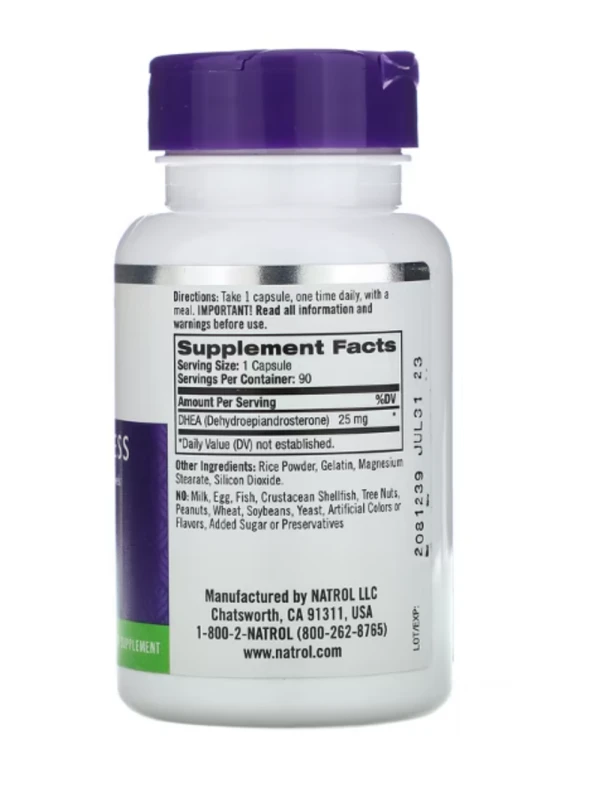 Natrol, DHEA, 25 mg, 90 Capsules