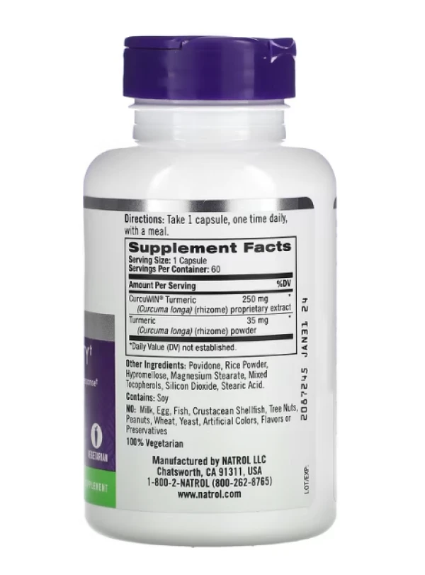 Natrol, Extra Strength Turmeric, Advanced, 60 Capsules