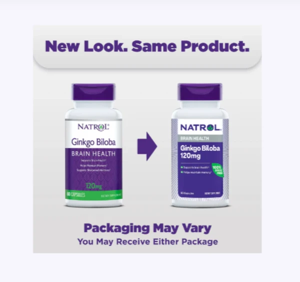 Natrol, Ginkgo Biloba, 120 mg, 60 Capsules