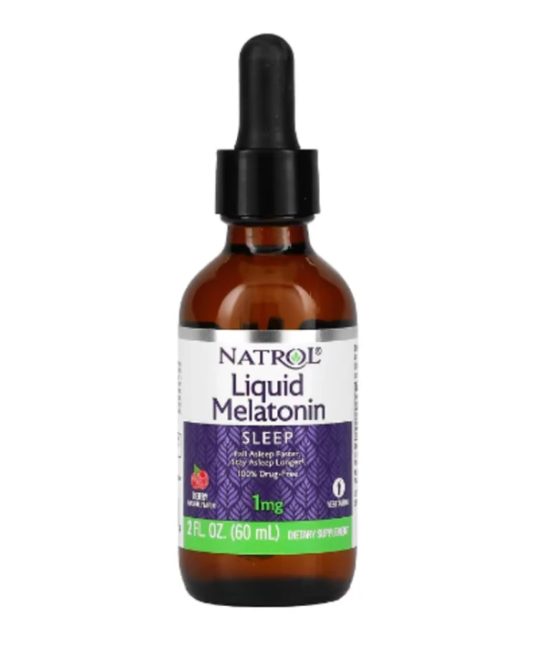 Natrol, Liquid Melatonin, Berry, 1 mg, 2 fl oz (60 ml)