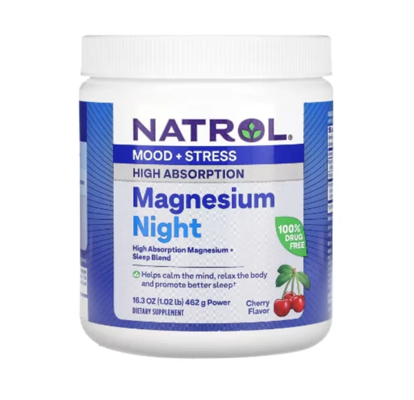 Natrol, Magnesium Night, Cherry, 16.3 oz (462 g)
