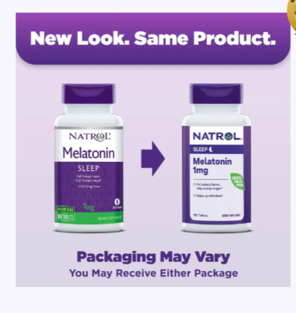 Natrol, Melatonin, 1 mg, 180 Tablets