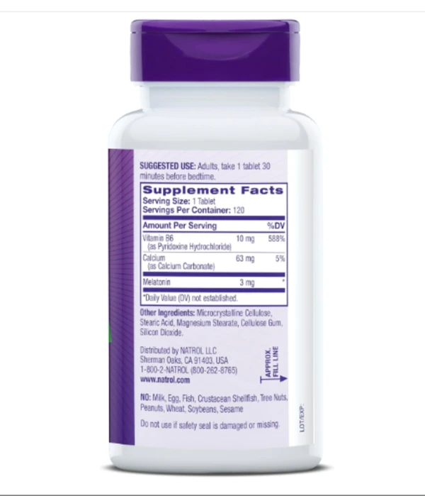 Natrol, Melatonin, 3 mg, 120 Tablets