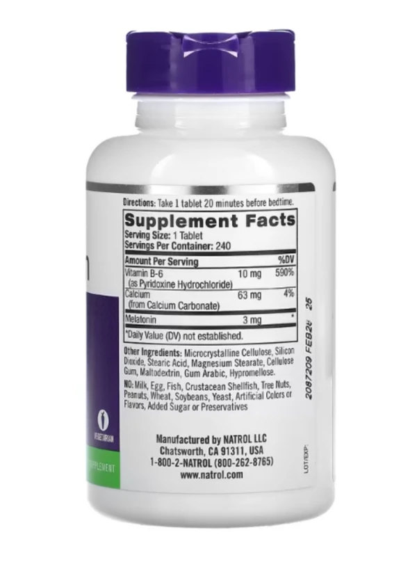 Natrol, Melatonin, 3 mg, 240 Tablets