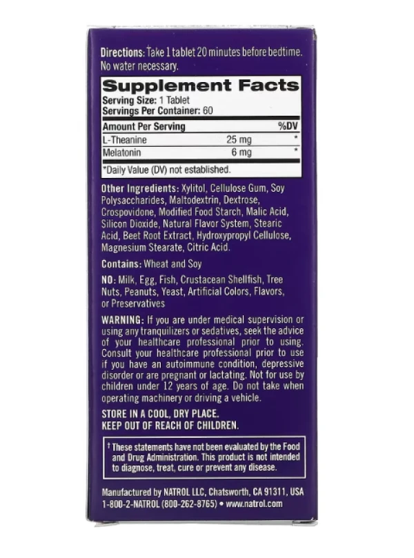 Natrol, Melatonin Calm Sleep, Fast Dissolve, Strawberry, 60 Tablets