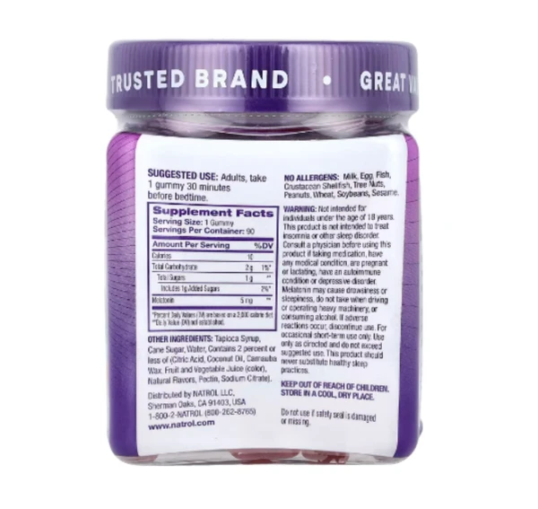 Natrol, Melatonin, Strawberry, 5 mg, 90 Gummies