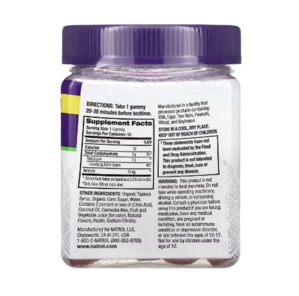 Natrol, MelatoninMax, Sleep, Blueberry, 10 mg, 50 Gummies