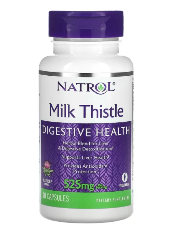 Natrol, Milk Thistle, 525 mg, 60 Capsules (262.5 mg per Capsule)