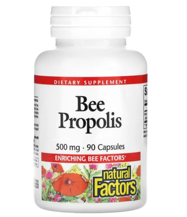 Natural Factors, Bee Propolis, 500 mg, 90 Capsules