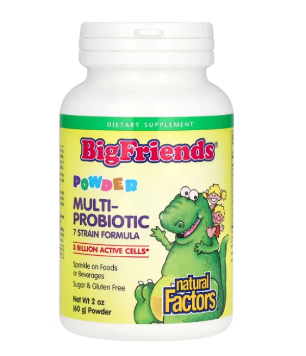 Natural Factors, BigFriends, Multi-Probiotic Powder, 3 Billion, 2 oz (60 g)