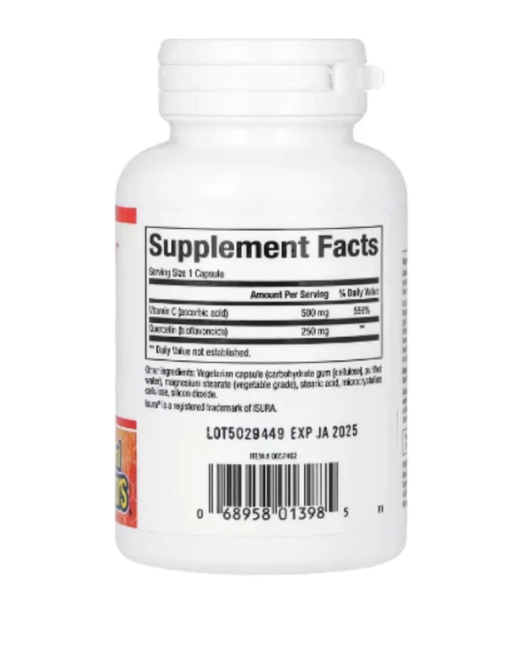 Natural Factors, C Extra + Quercetin, 500 mg/ 250 mg, 60 Easy Swallow Capsules