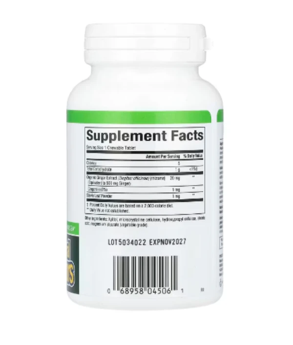 Natural Factors, Chewable Ginger, 500 mg, 90 Chewable Tablets
