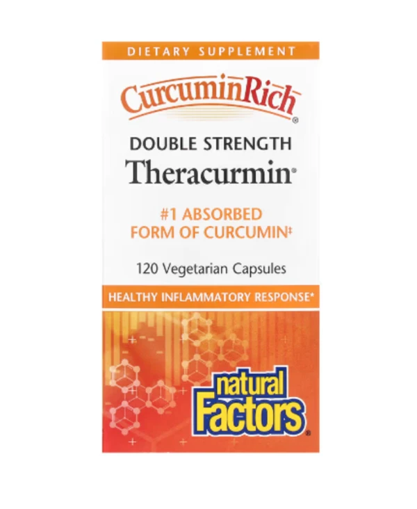 Natural Factors, CurcuminRich®, Double Strength Theracurmin®, 120 Vegetarian Capsules