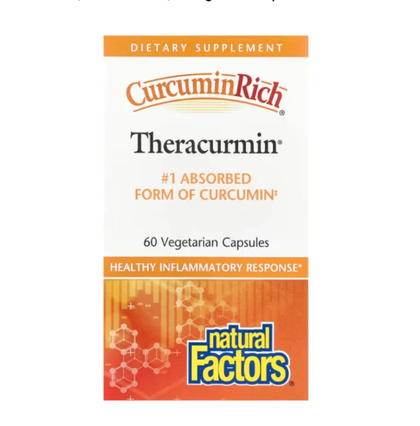 Natural Factors, CurcuminRich, Theracurmin, 60 Vegetarian Capsules