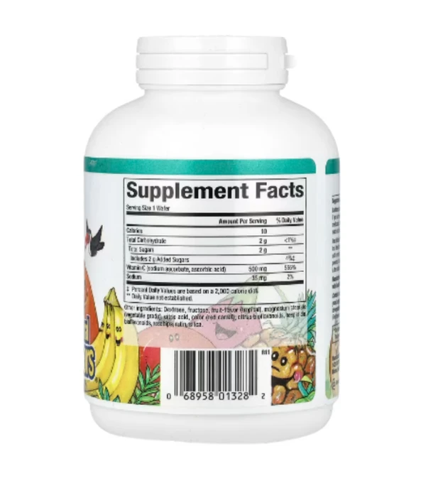Natural Factors, Fruit-Flavor Chew Vitamin C, Tropical, 500 mg, 90 Chewable Wafers