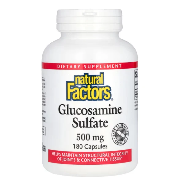 Natural Factors, Glucosamine Sulfate, 500 mg, 180 Capsules