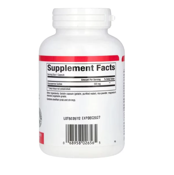 Natural Factors, Glucosamine Sulfate, 500 mg, 180 Capsules