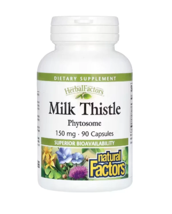 Natural Factors, HerbalFactors®, Milk Thistle, 150 mg, 90 Capsules