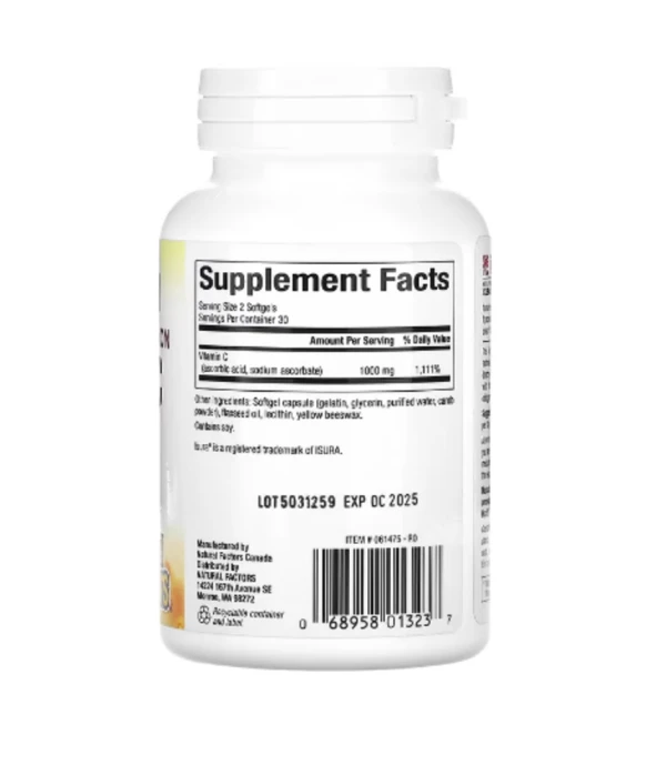 Natural Factors, Liposomal Vitamin C, 1,000 mg, 60 Softgels (500 mg per Softgel)