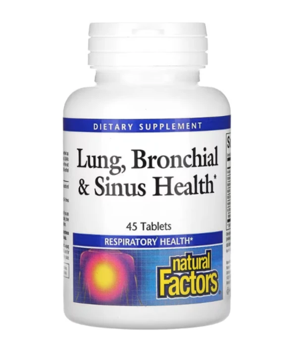 Natural Factors, Lung, Bronchial & Sinus Health, 45 Tablets