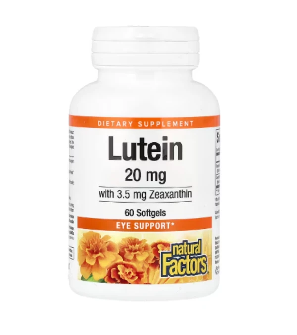 Natural Factors, Lutein, 20 mg, 60 Softgels