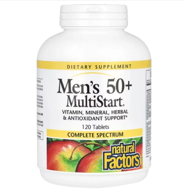 Natural Factors, Men's 50+ MultiStart, 120 Tablets
