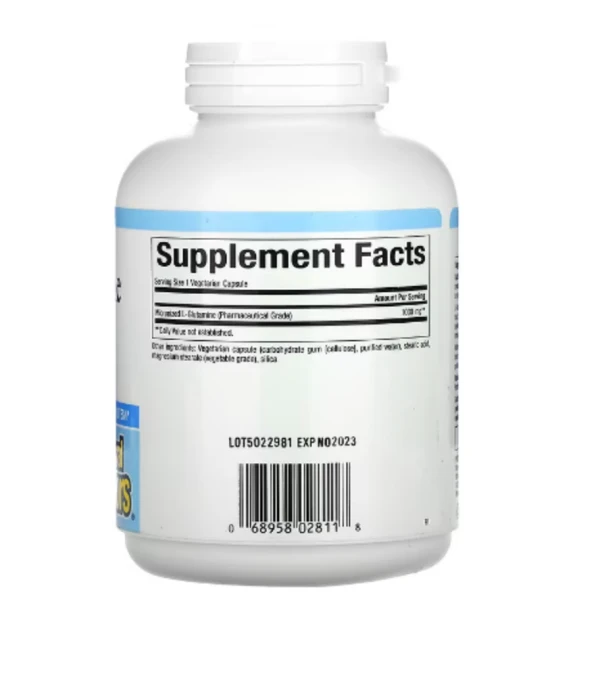 Natural Factors, Micronized L-Glutamine, 1,000 mg, 180 Vegetarian Capsules