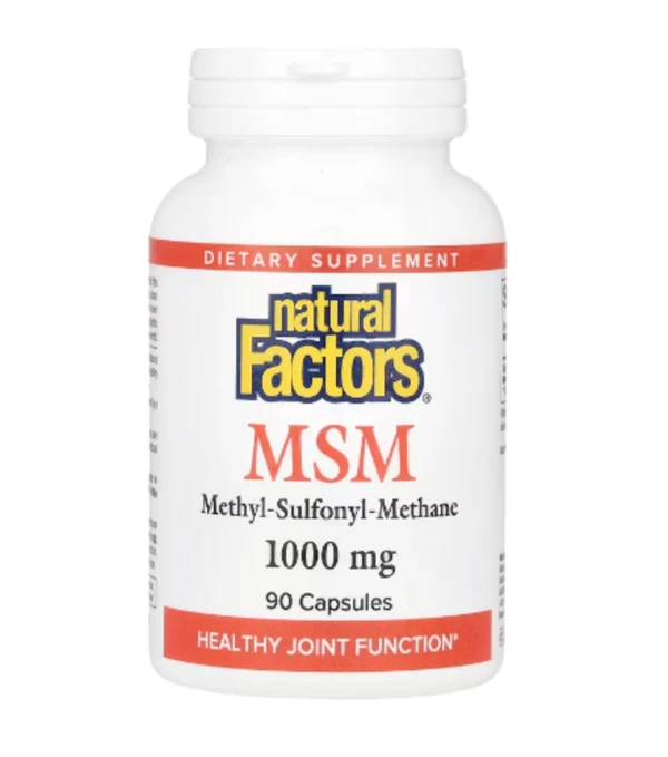 Natural Factors, MSM, 1,000 mg, 90 Capsules