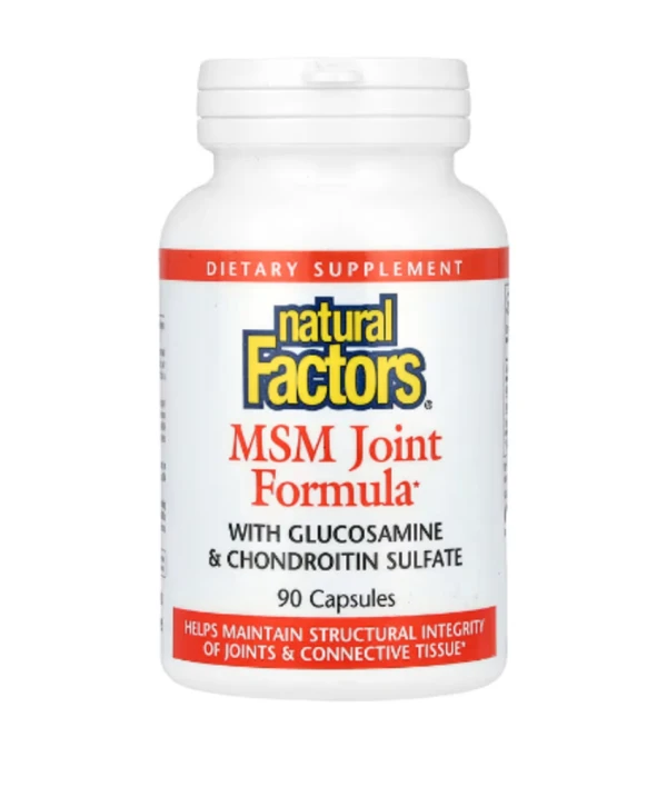 Natural Factors, MSM Joint Formula with Glucosamine & Chondroitin Sulfate, 90 Capsules