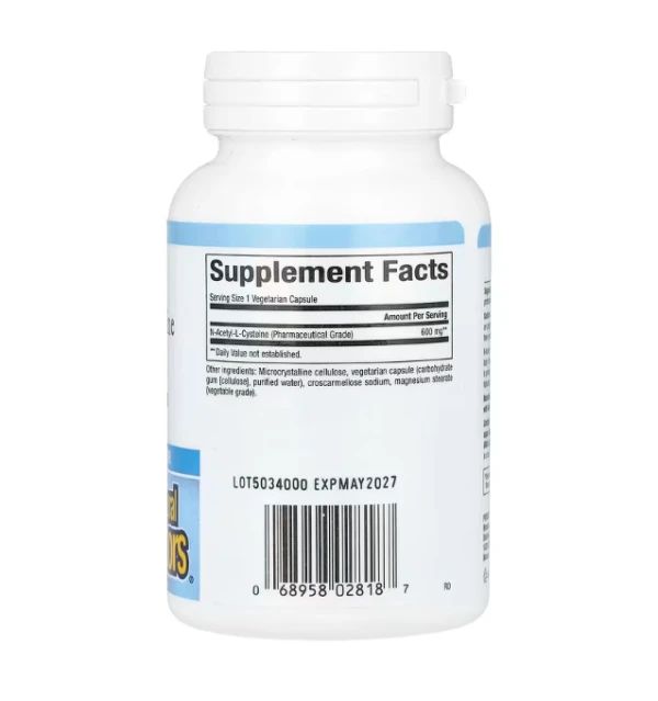 Natural Factors, NAC, N-Acetyl-L-Cysteine, 600 mg, 60 Vegetarian Capsules