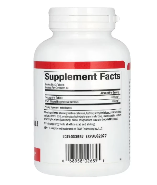 Natural Factors, NEM Knee & Joint Formula with Glucosamine, 60 Tablets