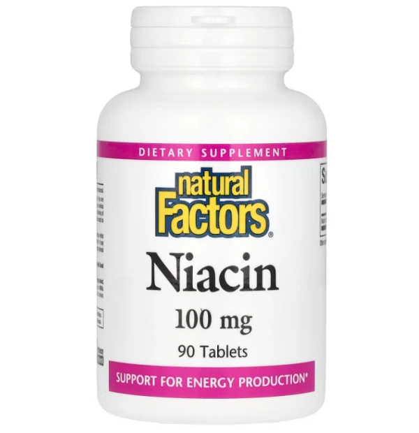 Natural Factors, Niacin, 100 mg, 90 Tablets