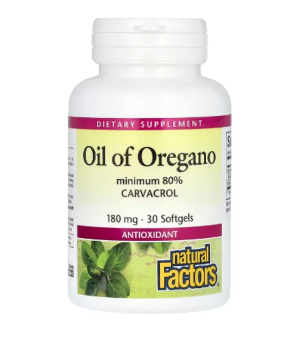 Natural Factors, Oil Of Oregano, 180 mg, 30 Softgels