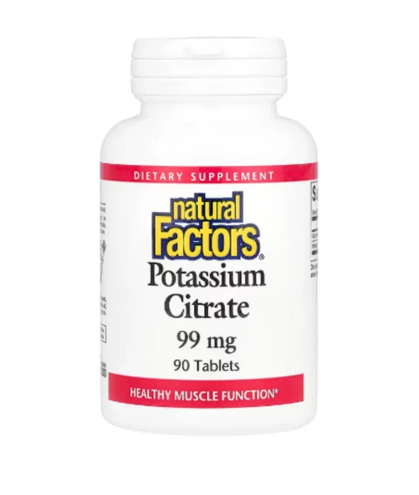 Natural Factors, Potassium Citrate, 99 mg, 90 Tablets