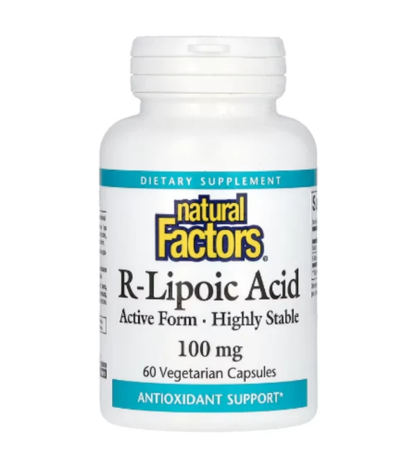 Natural Factors, R-Lipoic Acid, 100 mg, 60 Vegetarian Capsules