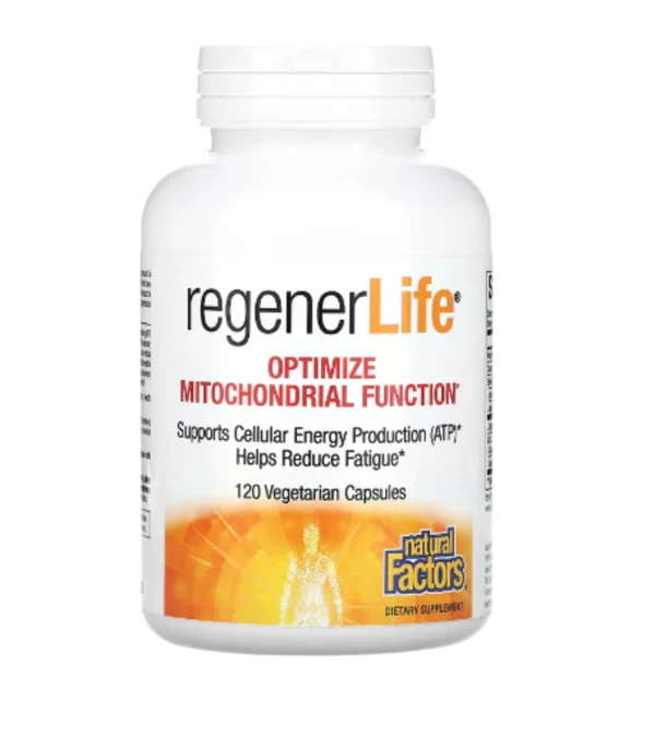 Natural Factors, RegenerLife, Optimize Mitochondrial Function, 120 Vegetarian Capsules