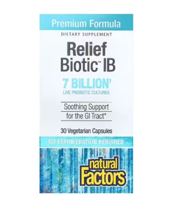 Natural Factors, ReliefBiotic™ IB, 7 Billion, 30 Vegetarian Capsules