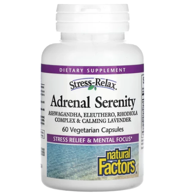 Natural Factors, Stress-Relax, Adrenal Serenity, 60 Vegetarian Capsules