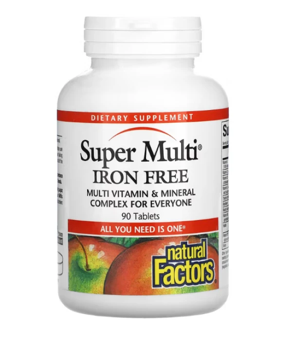 Natural Factors, Super Multi, Iron Free, 90 Tablets
