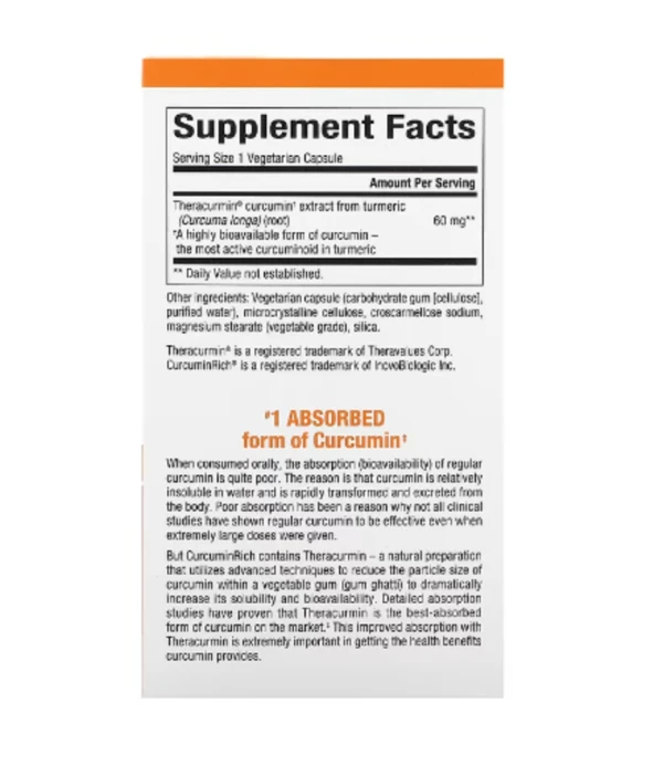 Natural Factors, Theracurmin, Double Strength, 30 Vegetarian Capsules