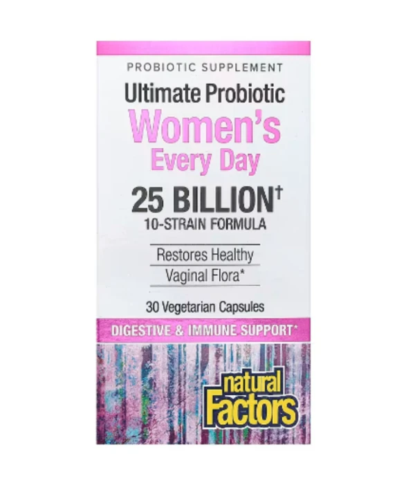 Natural Factors, Ultimate Probiotic Women's Every Day, 25 Billion , 30 Vegetarian Capsules