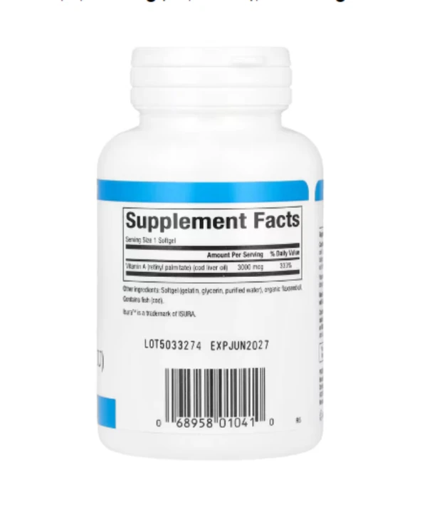 Natural Factors, Vitamin A, 3,000 mcg (10,000 IU), 180 Softgels