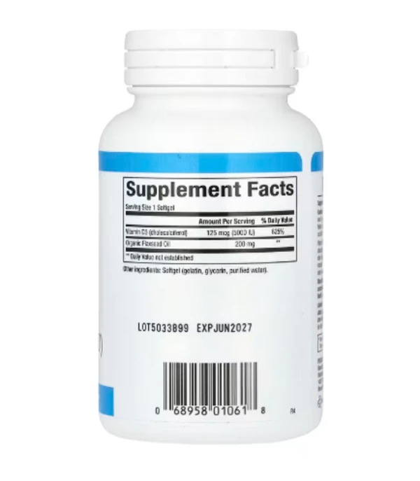 Natural Factors, Vitamin D3, 125 mcg (5,000 IU), 240 Softgels