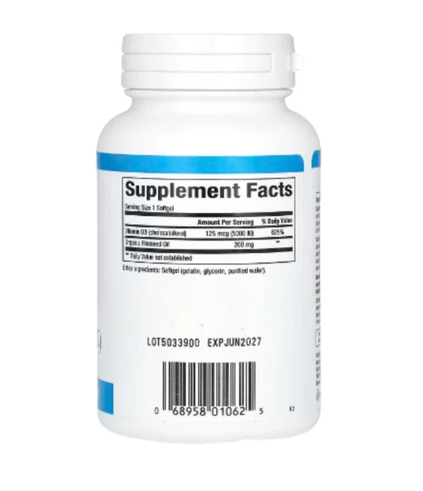 Natural Factors, Vitamin D3, 125 mcg (5,000 IU), 360 Softgels