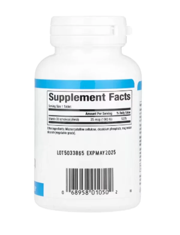 Natural Factors, Vitamin D3, 25 mcg (1,000 IU), 90 Tablets