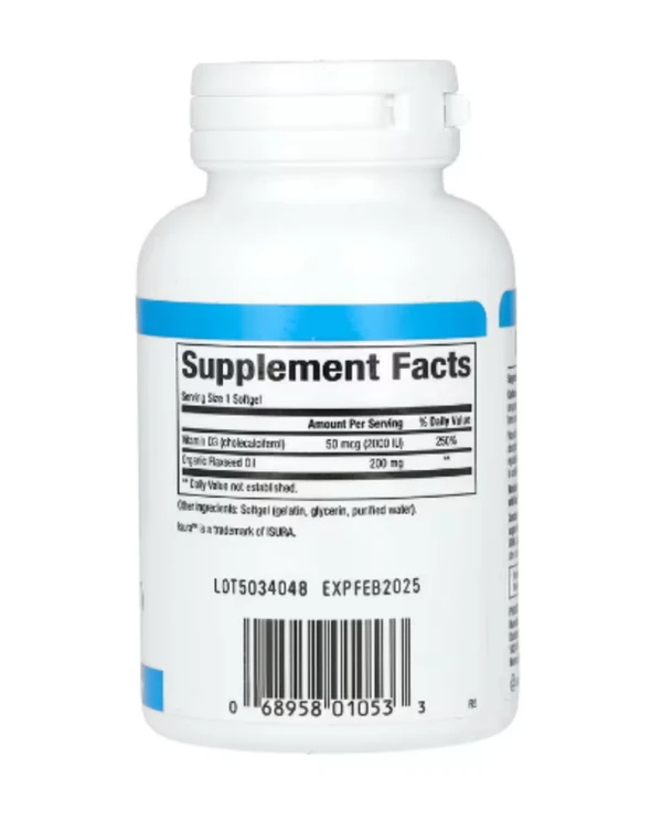 Natural Factors, Vitamin D3, 50 mcg (2,000 IU), 120 Softgels