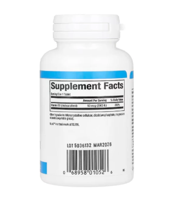 Natural Factors, Vitamin D3, 50 mcg (2,000 IU), 90 Tablets